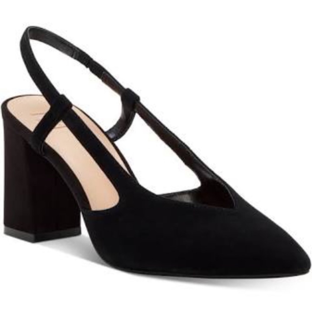 INC Brelina Suede Leather Slingback Heels size 7.5